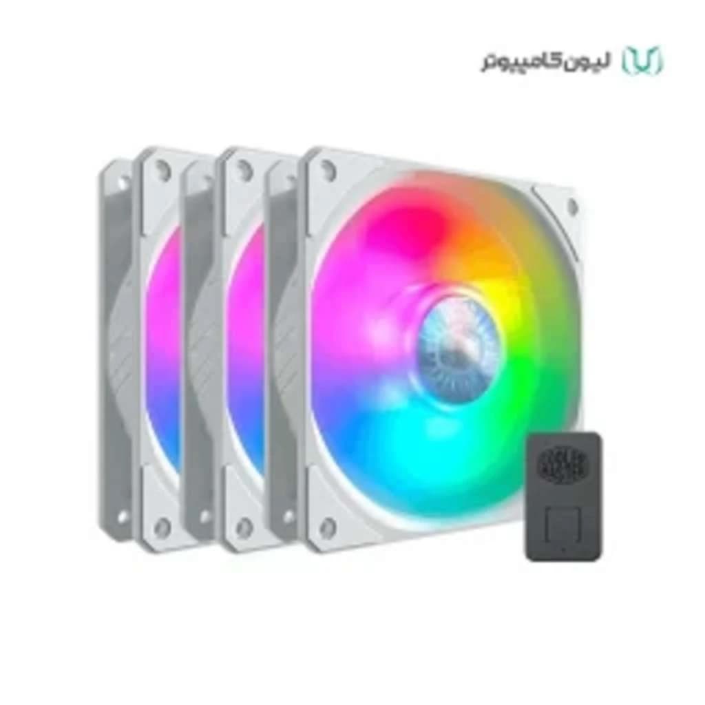 فن کیس کولرمستر مدل SICKLEFLOW EDGE 120 ARGB 3in1 سفید