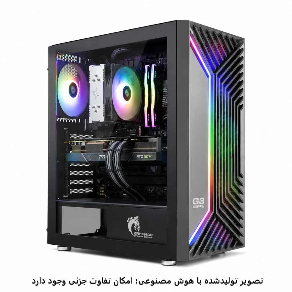 کیس گیمینگ B650- 7800X3D -32GB DDR5- 1TB -5070 کد G005
