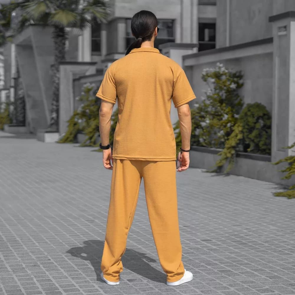 ست تیشرت نیم زیپ و شلوار مردانه کد 26764 — تصویر ۶