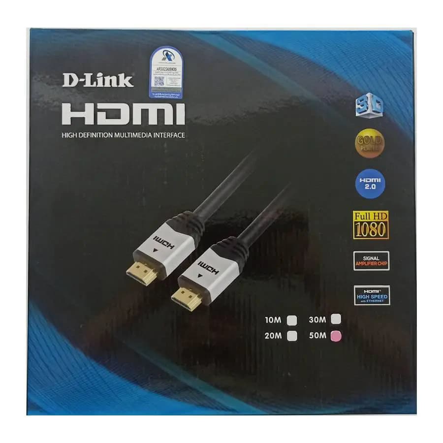 کابل HDMI دی‌ لینک مدل HCB-4AABLBRR-50 – طول ۵۰ متر — تصویر ۲