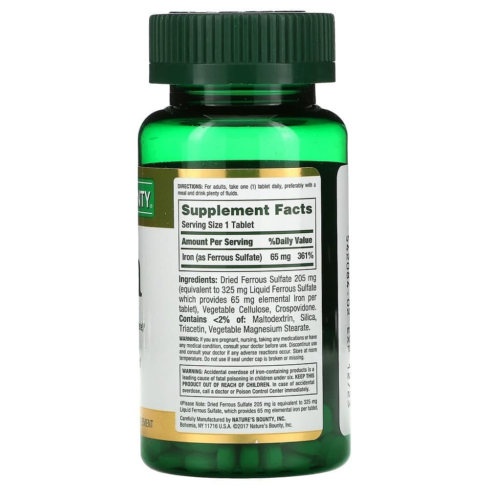 مکمل آهن نیچرز بونتی Natures Bounty Iron — تصویر ۴