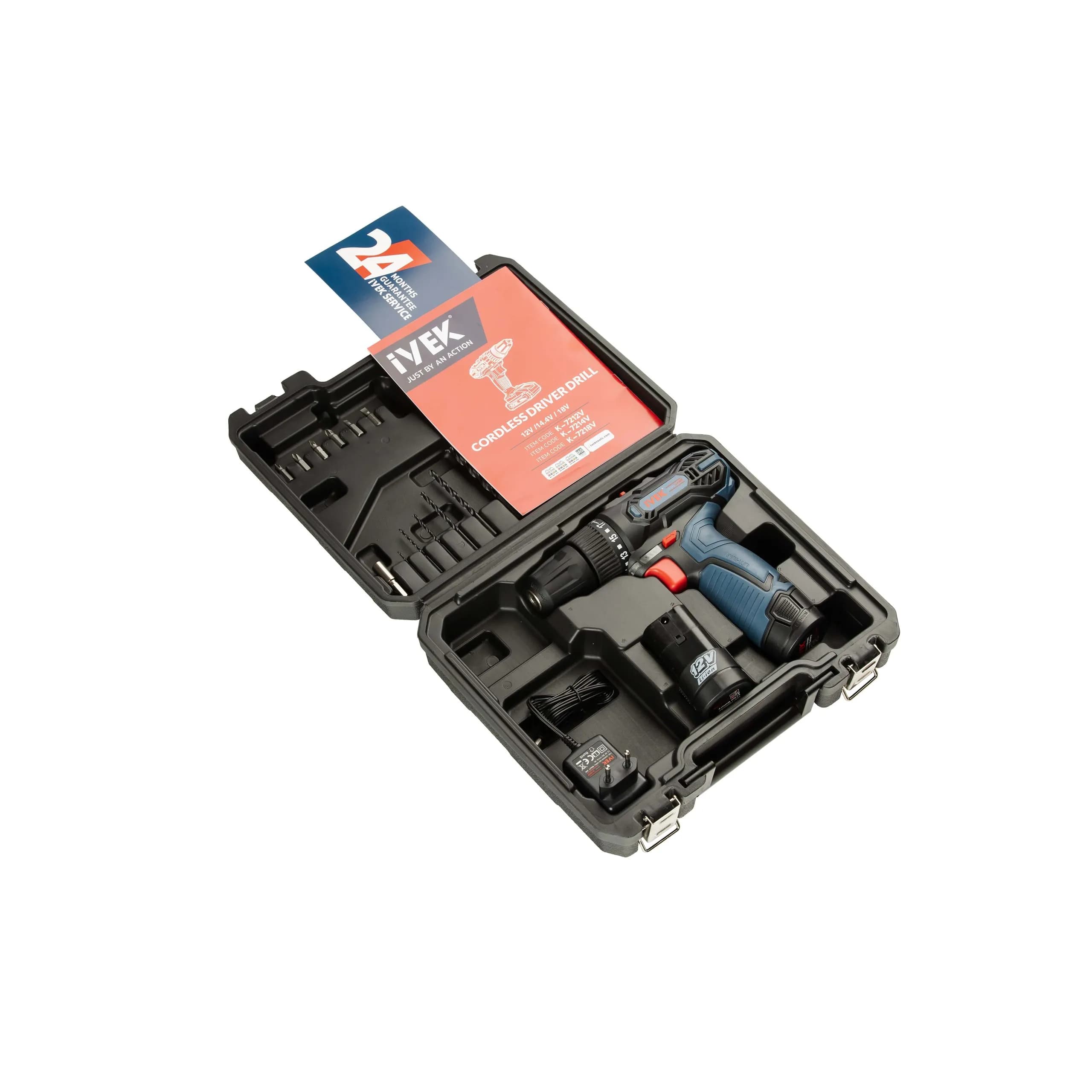 دریل پیچ گوشتی شارژی ایوک K-7212V — تصویر ۴