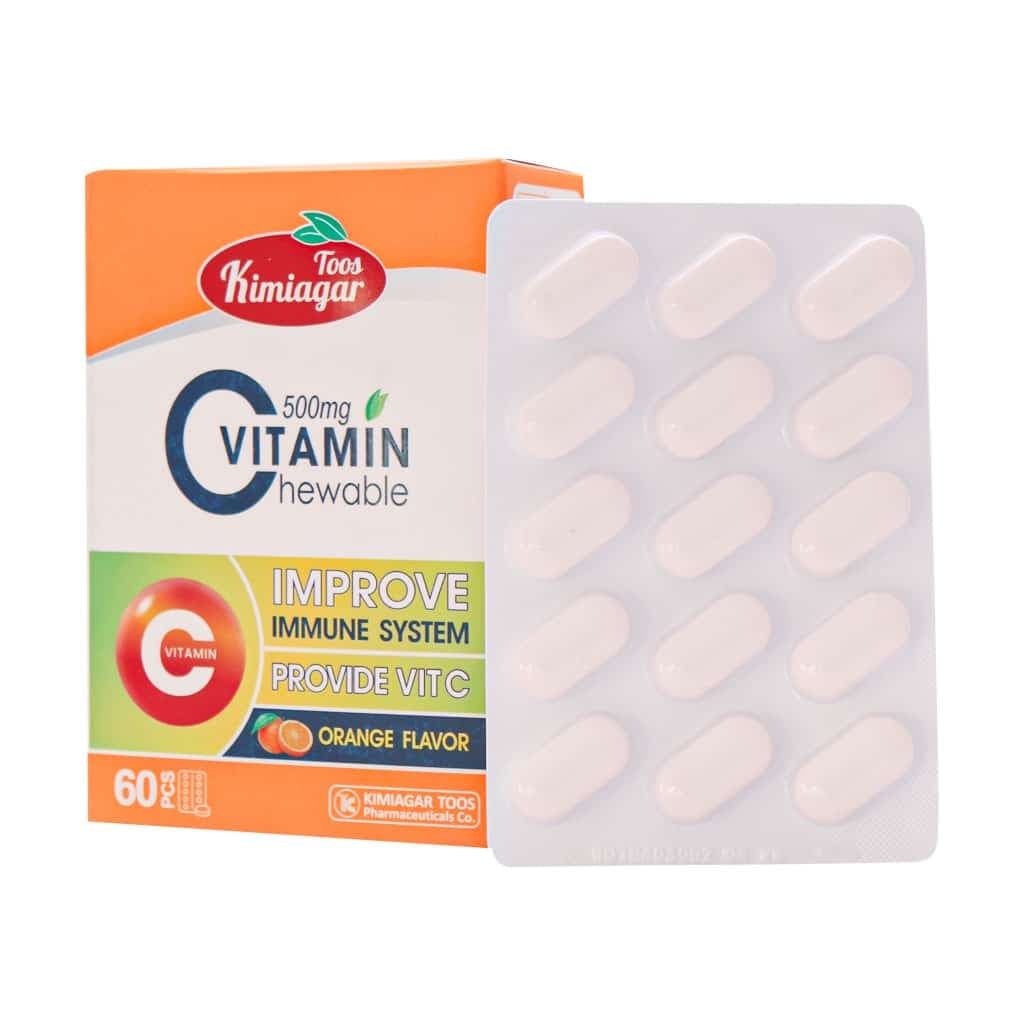 قرص جویدنی ویتامین C 500 میلی گرم کیمیاگر طوس 60 عدد — تصویر ۵