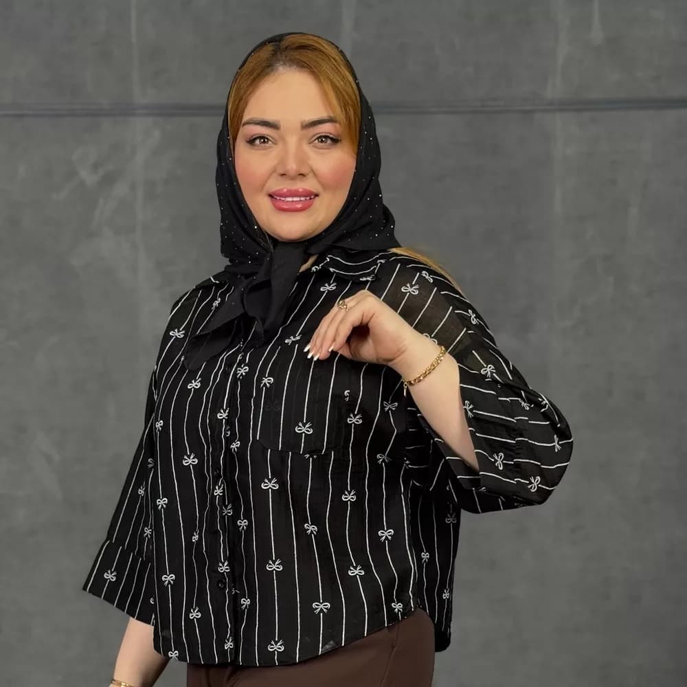 شومیز دخترانه پاپیون کد 29725 — تصویر ۸