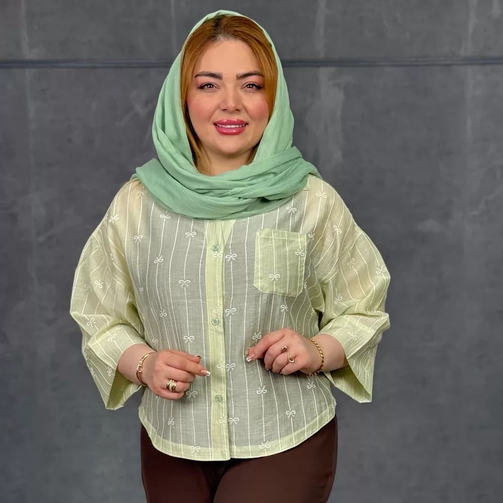شومیز دخترانه پاپیون کد 29725 — تصویر ۷