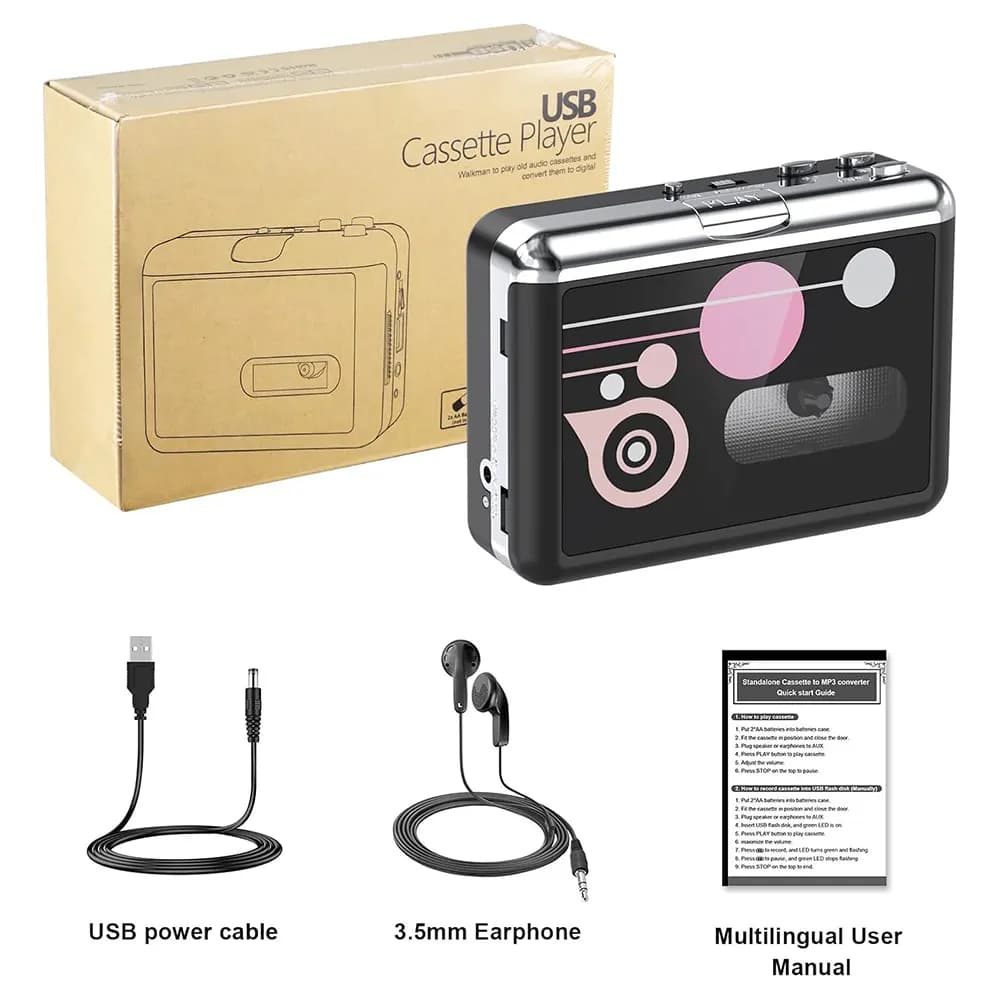 دستگاه تبدیل نوار کاست به MP3 رایبوزن برند Rybozen مدل BR608 — تصویر ۲