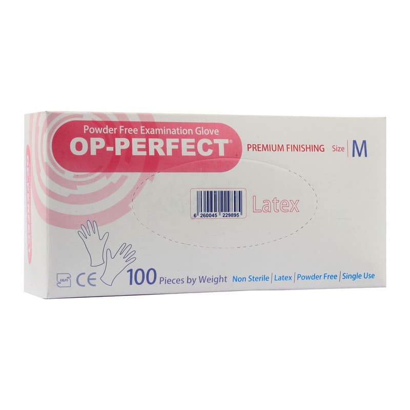 دستکش لاتکس بدون پودر حریر OP PERFECT — تصویر ۲