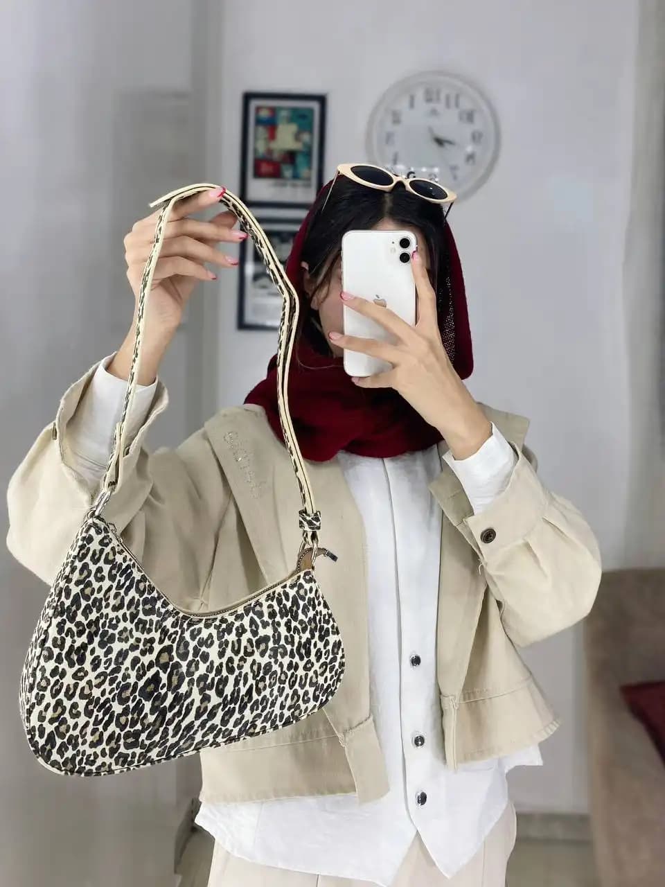 کیف دوشی زنانه مدل پلنگی — تصویر ۲