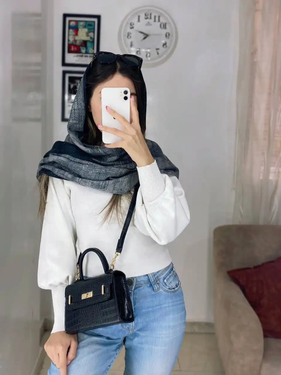 مینی بگ فانتزی دستی و دوشی زنانه مدل ریچل سنگی — تصویر ۳
