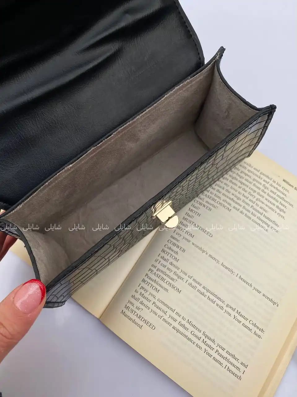 مینی بگ فانتزی دستی و دوشی زنانه مدل ریچل سنگی — تصویر ۴