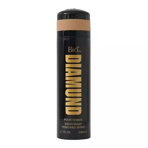 اسپری بدن مردانه بیو استار مدل دیاموند DIAMUND حجم 200 میلی لیتر