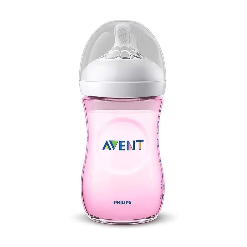 شیشه شیر نچرال 260 میل فیلیپس اونت Philips Avent صورتی