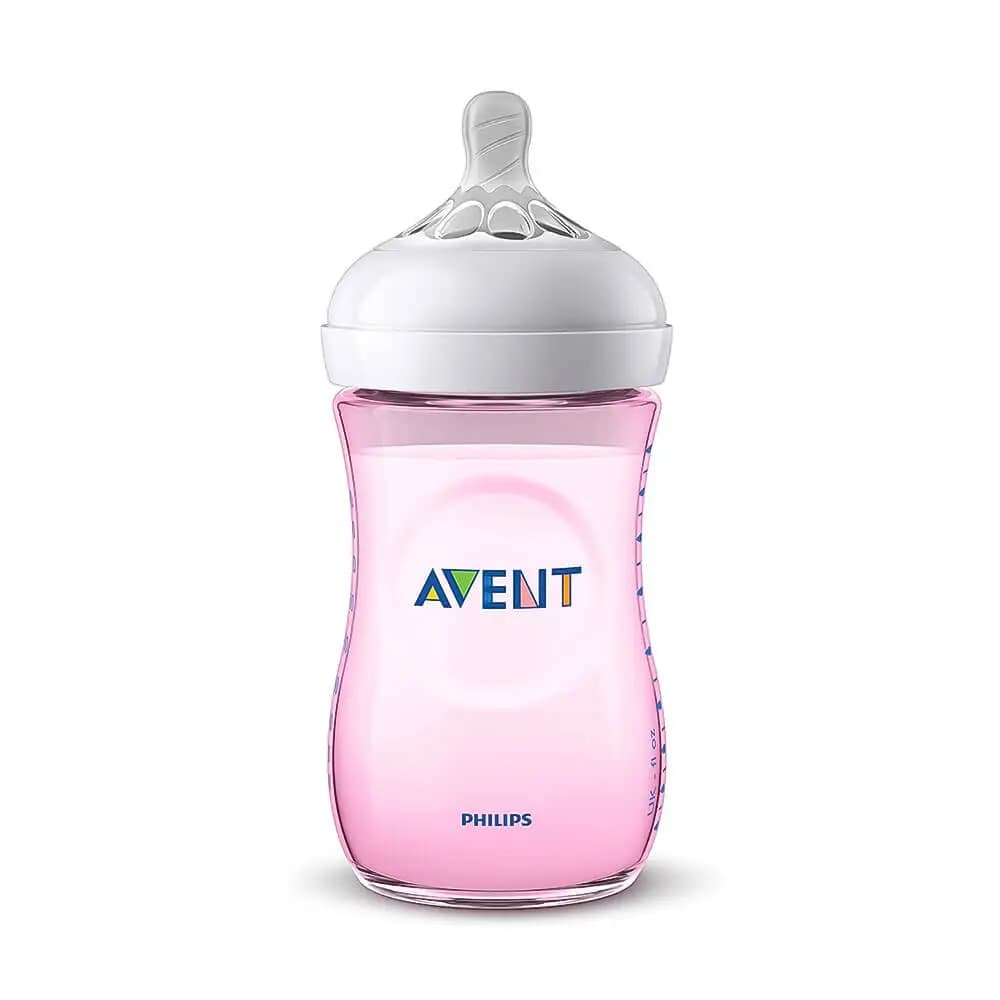 شیشه شیر نچرال 260 میل فیلیپس اونت Philips Avent صورتی — تصویر ۲