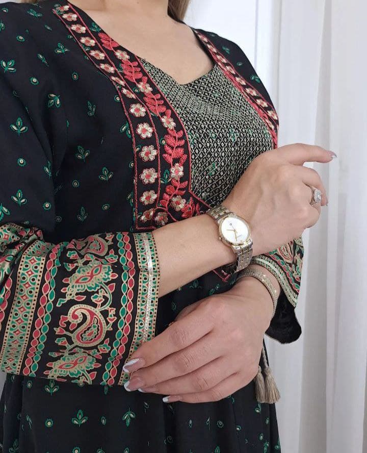 ساحلی کورتای سوزندوزی اورجینال وارداتی هندی/کد2120 — تصویر ۸