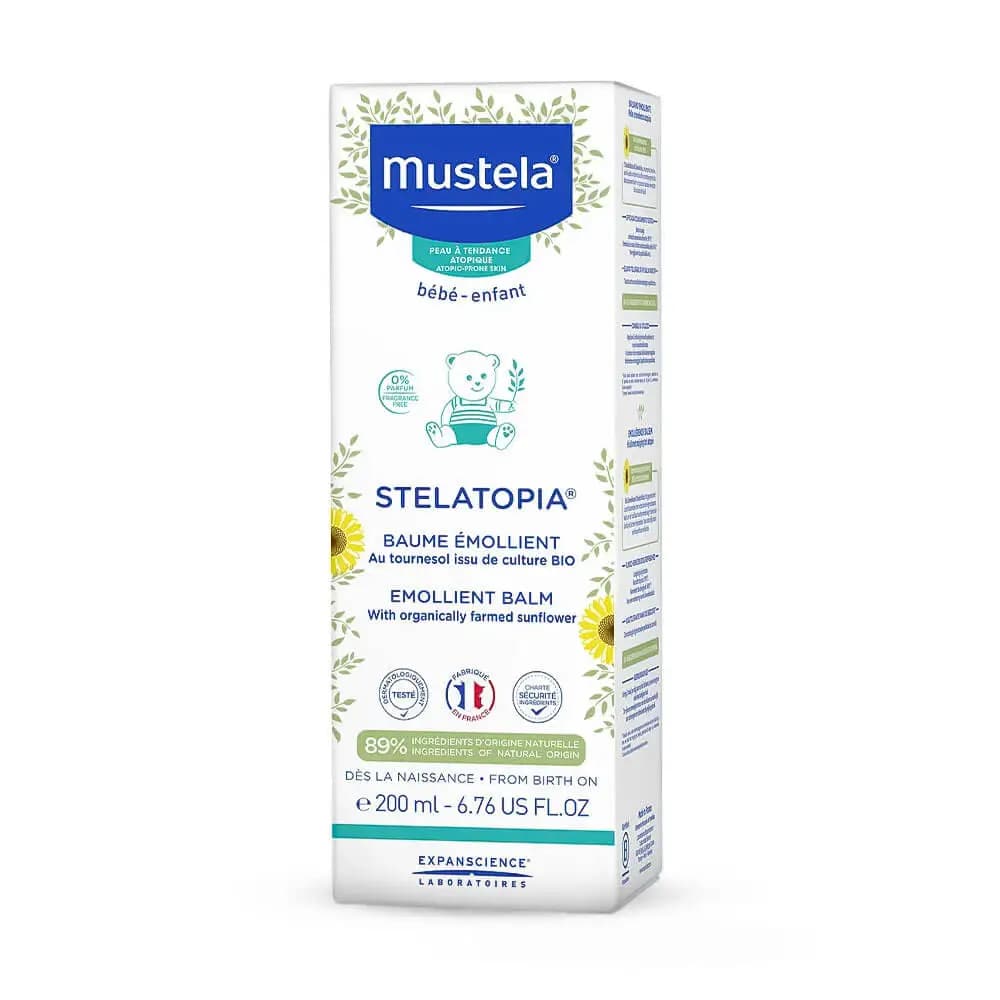 بالم مرطوب کننده استلاتوپیا موستلا Mustela حجم 200 میلی لیتر — تصویر ۳