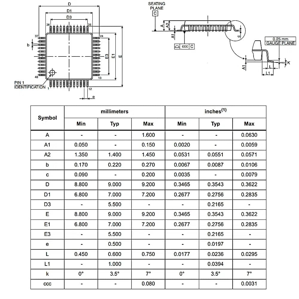 میکروکنترلر STM32G0B0CET6 — تصویر ۲