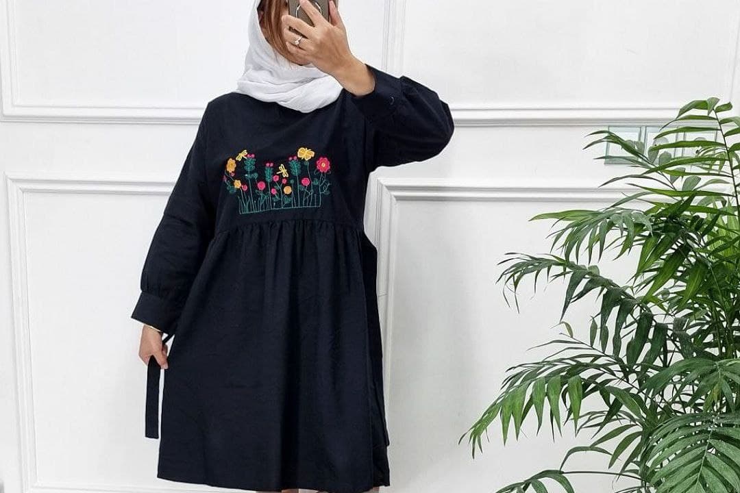 تونیک لینن گلدوزی زنانه/کد2065