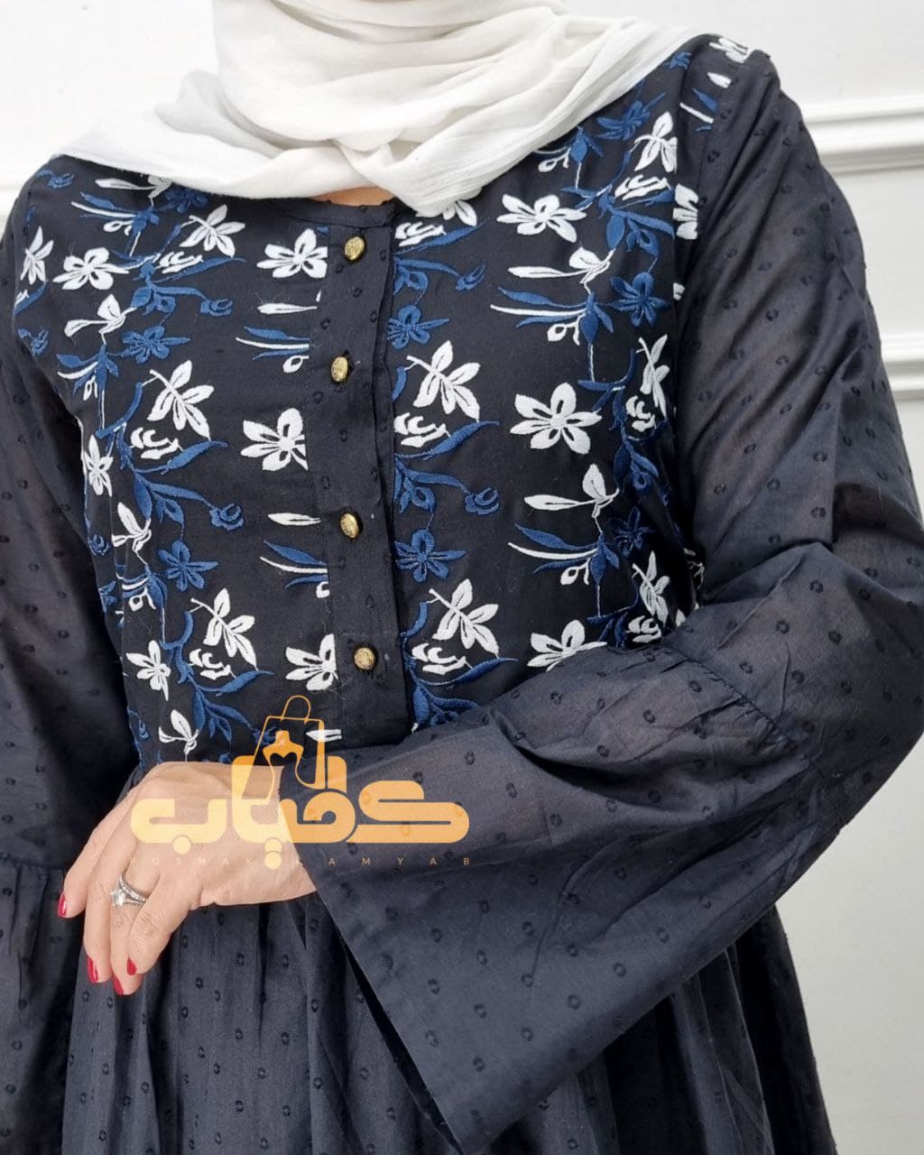 پیراهن مزونی ساحلی خامه دوزی وارداتی اصلی/کد997 — تصویر ۳