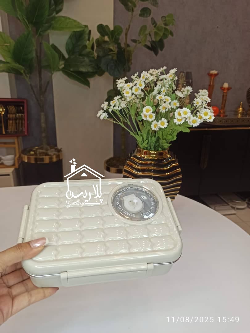 لانچ باکس ۳خانه استیل پیاله دار ۴۳۲۴۴ — تصویر ۴
