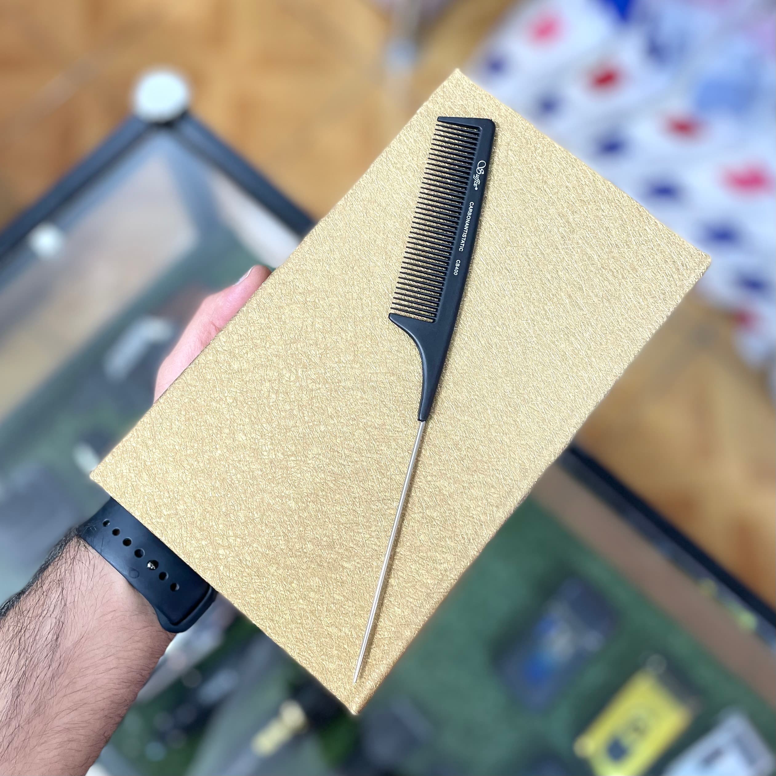 شانه کربنی دم باریک سافیکس کد CB400