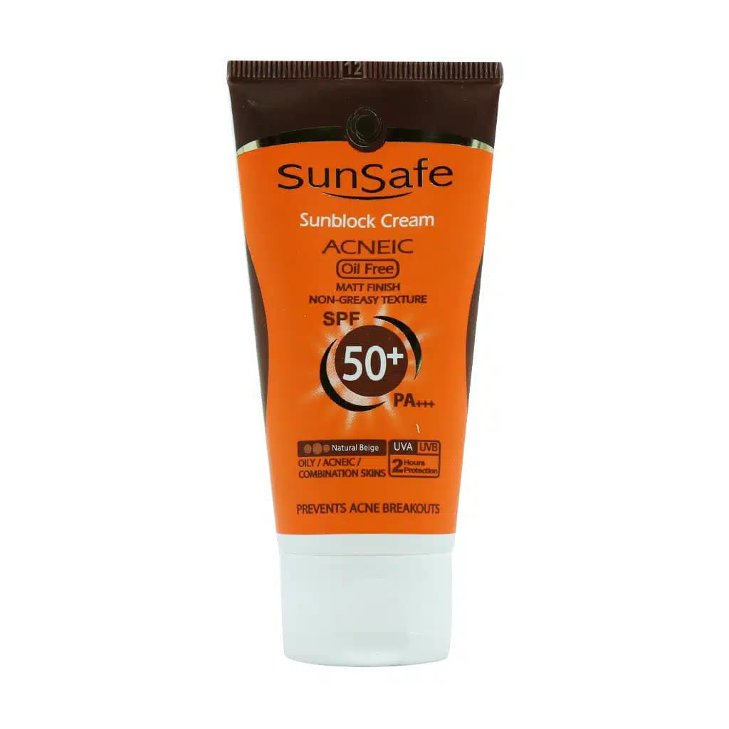 کرم ضد آفتاب SPF50 فاقد چربی سان سیف مناسب پوست های چرب و آکنه ای — تصویر ۴