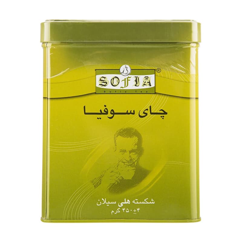 چای شکسته هلی سبز فلزی 450 گرمی سوفیا
