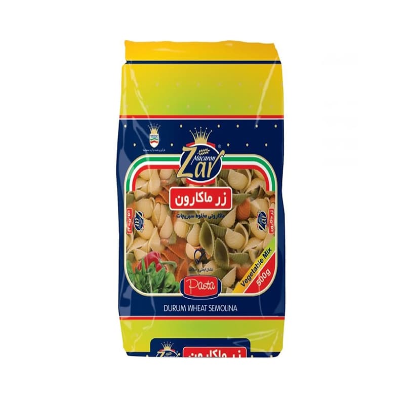 ماکارونی فرمی شلز سبزیجات500گرمی زر
