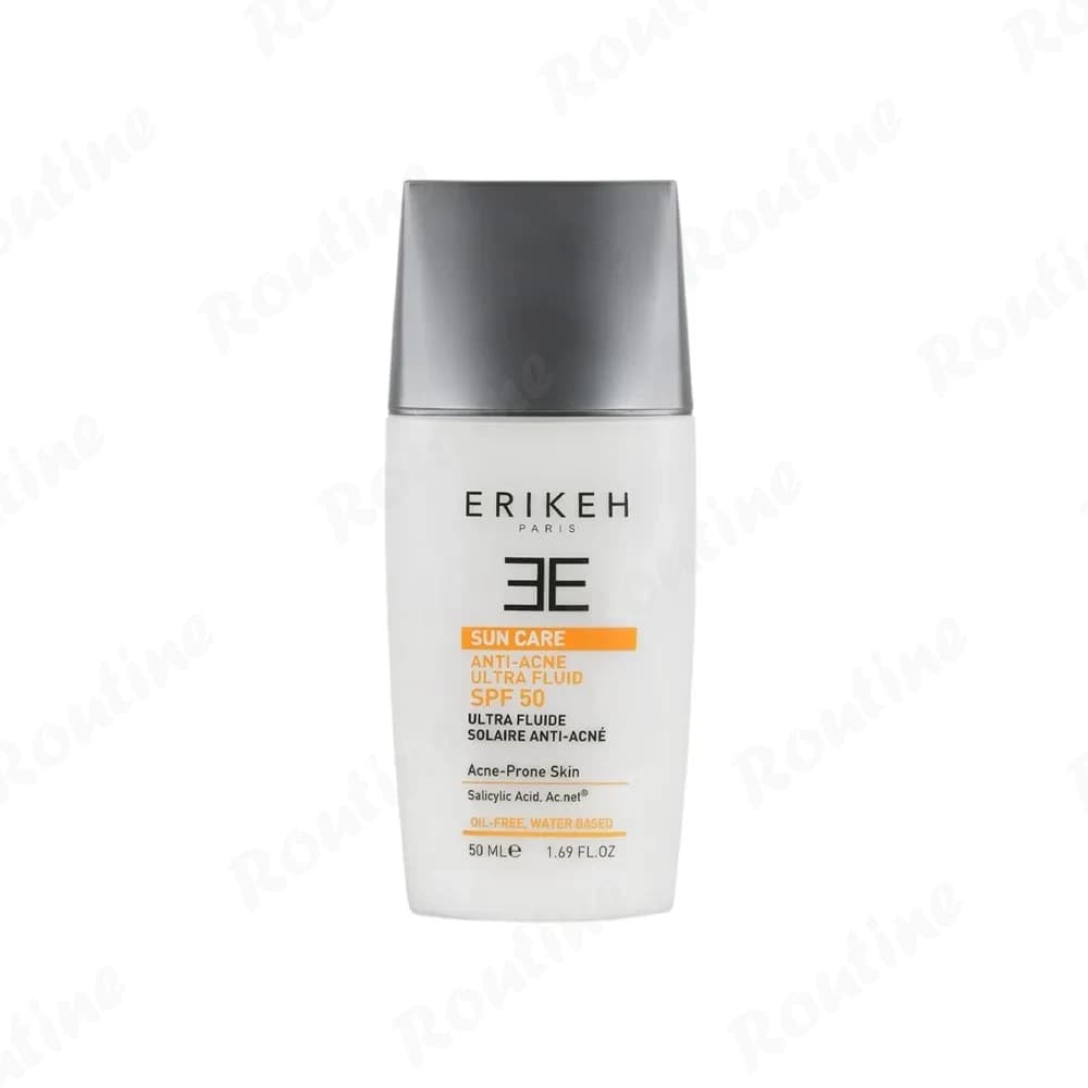 فلوئید ضد آفتاب ضد جوش بی رنگ اریکه SPF50 — تصویر ۲