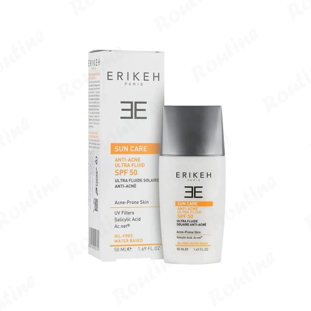 فلوئید ضد آفتاب ضد جوش بی رنگ اریکه SPF50 — تصویر ۳