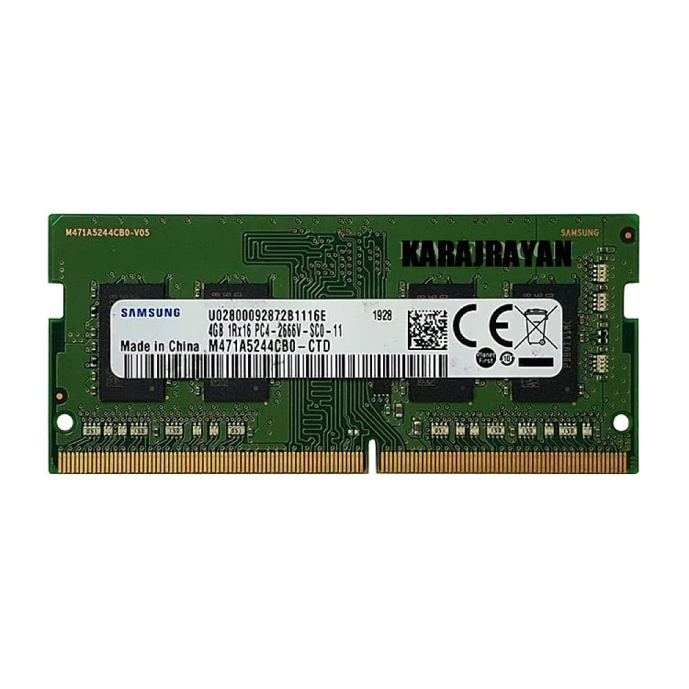 رم لپ تاپ 4 گیگ Samsung DDR4-2666 MHZ 1.2V
