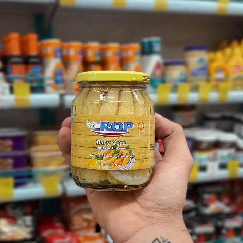 بیبی کورن آب نمک و لیمو کراپ ۳۷۰ گرمی