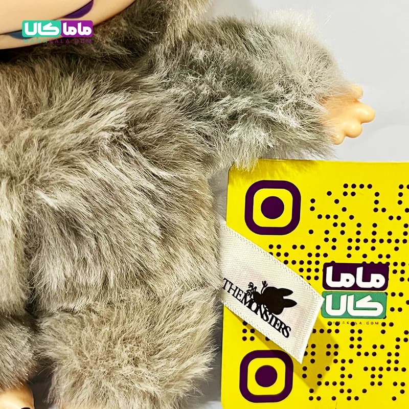 عروسک لبوبو مانستر انرژی طوسی 👹 برند پاپ مارت اصل — تصویر ۷