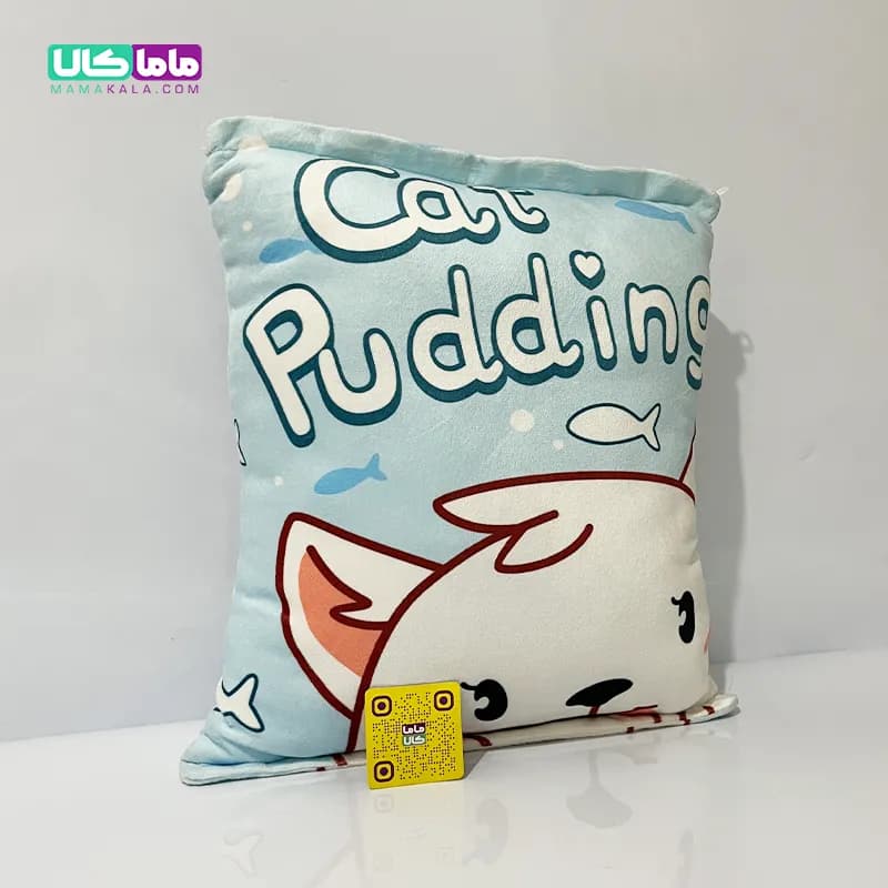 بالشت عروسکی بچه دار مدل پودینگ گربه 45 سانتیمتر — تصویر ۸
