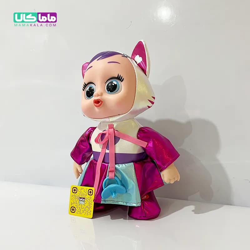 عروسک گریه کن کرای بیبی موزیکال بنفش 30 سانتی متر — تصویر ۴