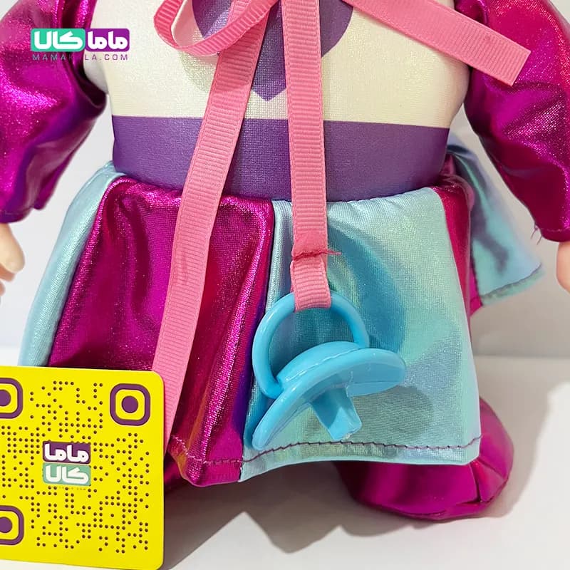 عروسک گریه کن کرای بیبی موزیکال بنفش 30 سانتی متر — تصویر ۵