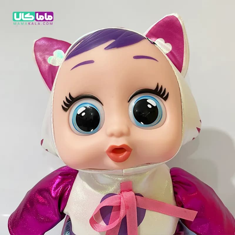 عروسک گریه کن کرای بیبی موزیکال بنفش 30 سانتی متر — تصویر ۷