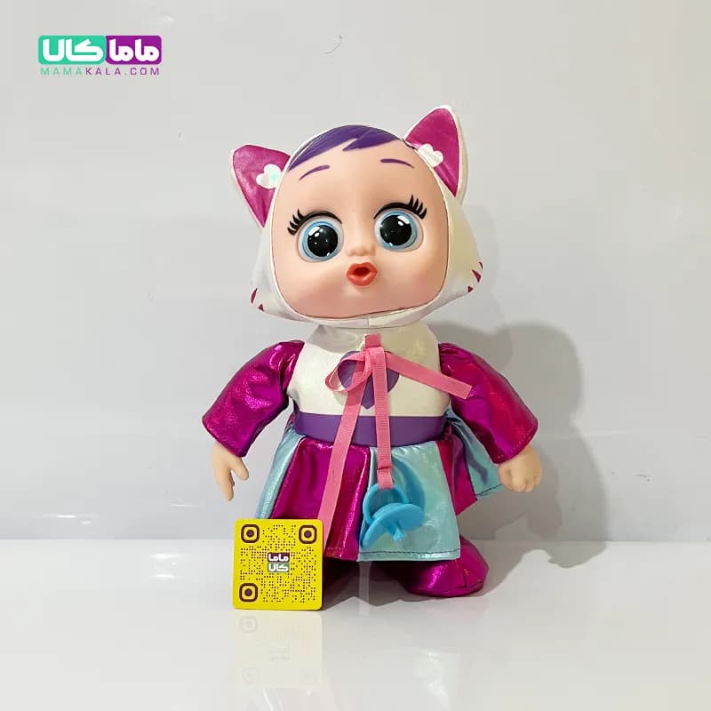 عروسک گریه کن کرای بیبی موزیکال بنفش 30 سانتی متر — تصویر ۲
