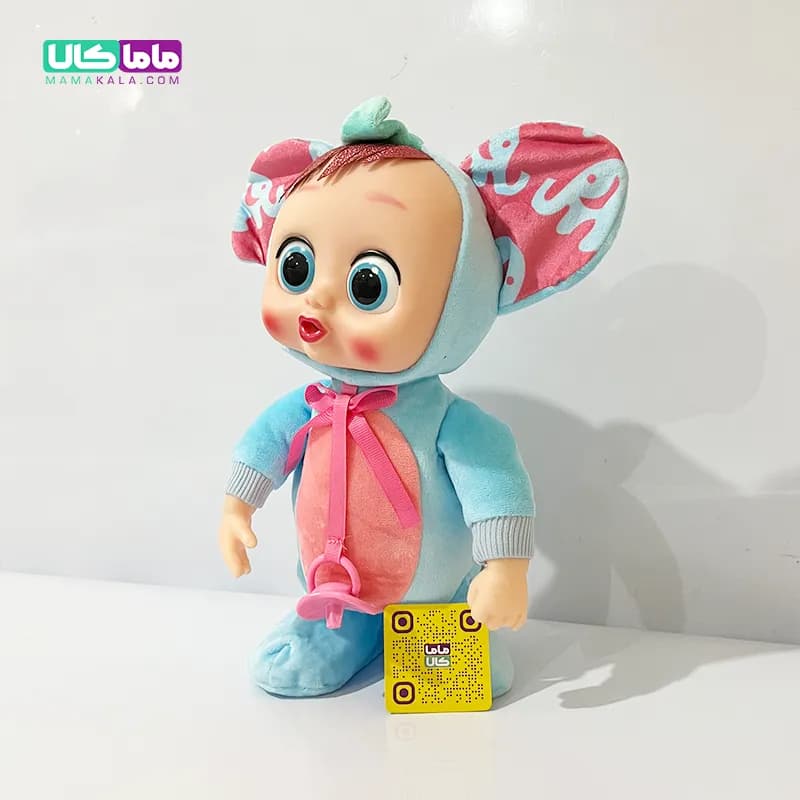 عروسک گریه کن کرای بیبی موزیکال آبی 30 سانتی متر — تصویر ۴