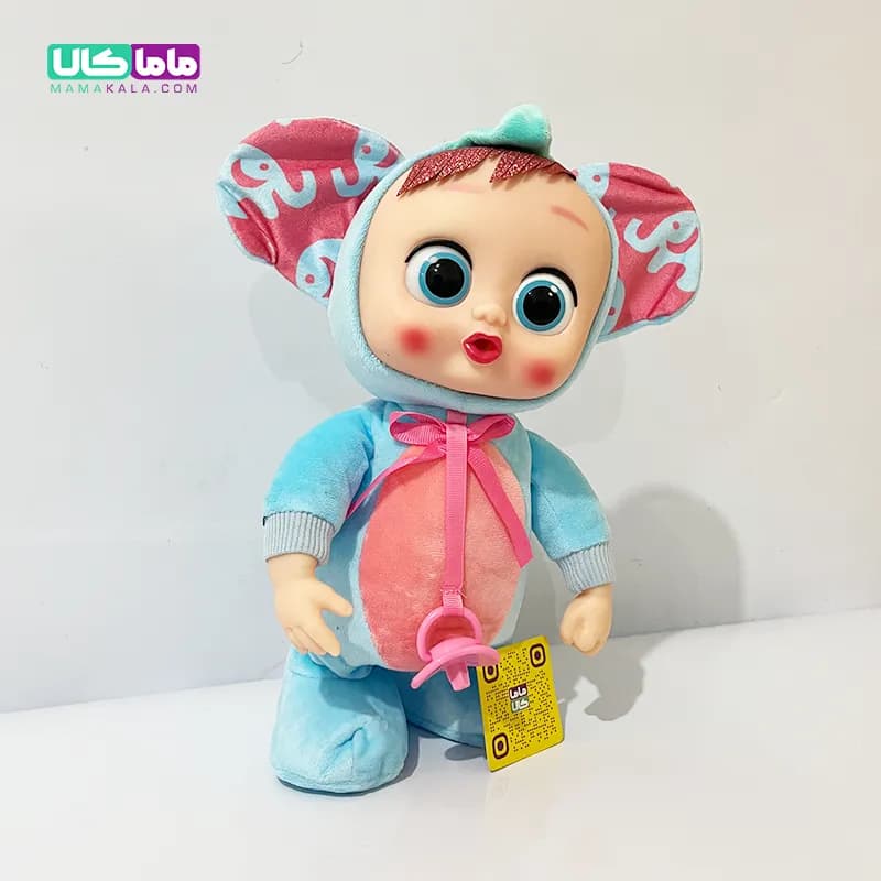 عروسک گریه کن کرای بیبی موزیکال آبی 30 سانتی متر — تصویر ۳