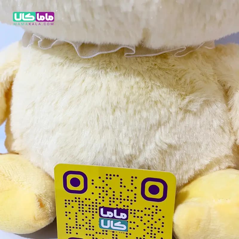 عروسک جوجه زرد گل به سر 35 سانتیمتر — تصویر ۵