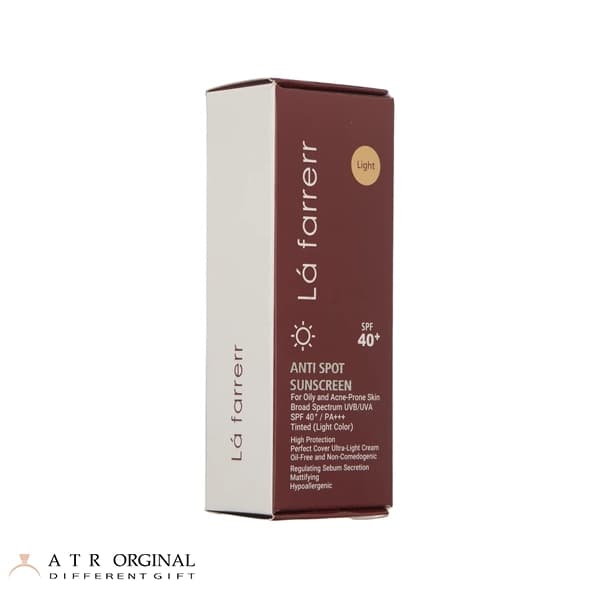 کرم ضدآفتاب رنگی لافارر مناسب پوست‌های چرب مدل SPF40-Light — تصویر ۶
