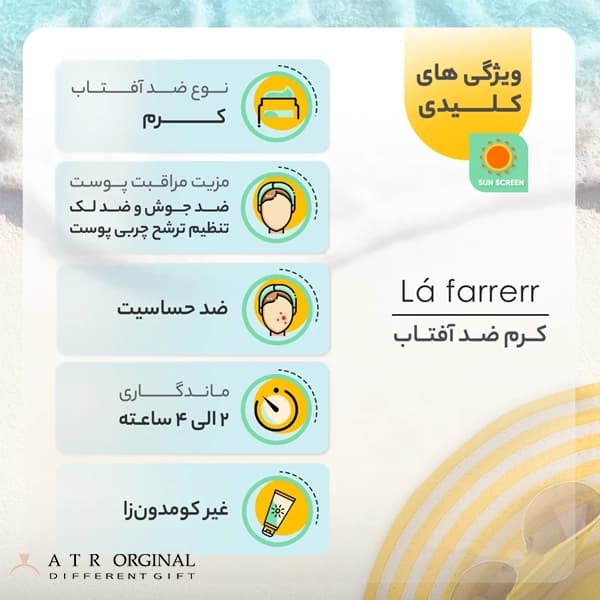 کرم ضدآفتاب رنگی لافارر مناسب پوست‌های چرب مدل SPF40-Light — تصویر ۴