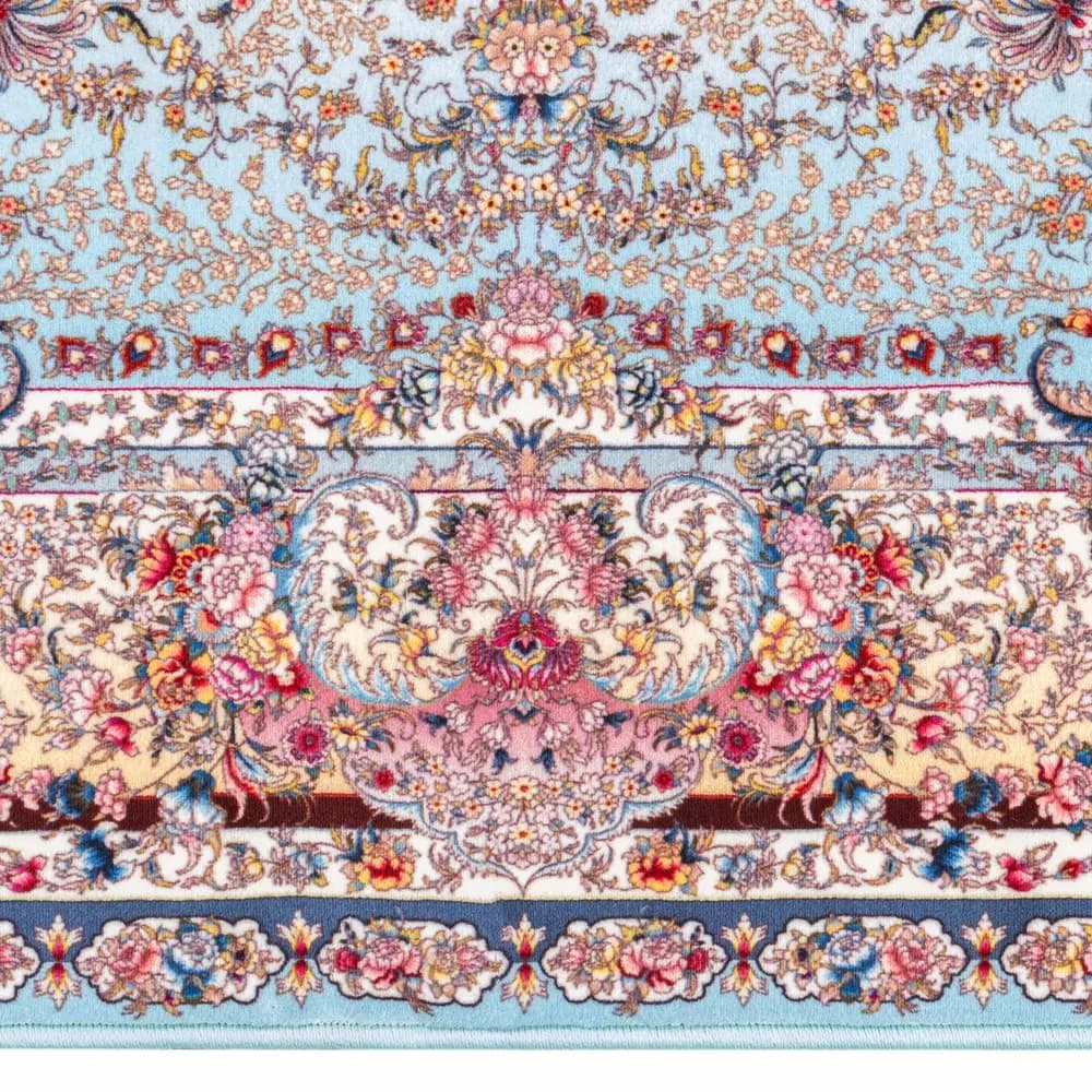 فرش اصیل طرح 100944 فیروزه ای 1200 شانه — تصویر ۳