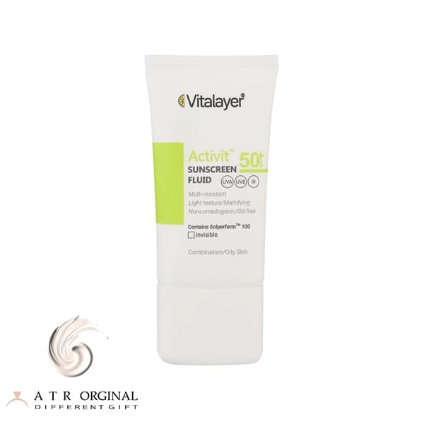 فلوئید ضدآفتاب بی‌رنگ ویتالیر SPF50 مدل Activit — تصویر ۵