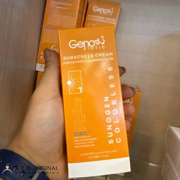 کرم ضد آفتاب بی رنگ ژنو بایوتیک با SPF50 مناسب پوست چرب و مختلط — تصویر ۴