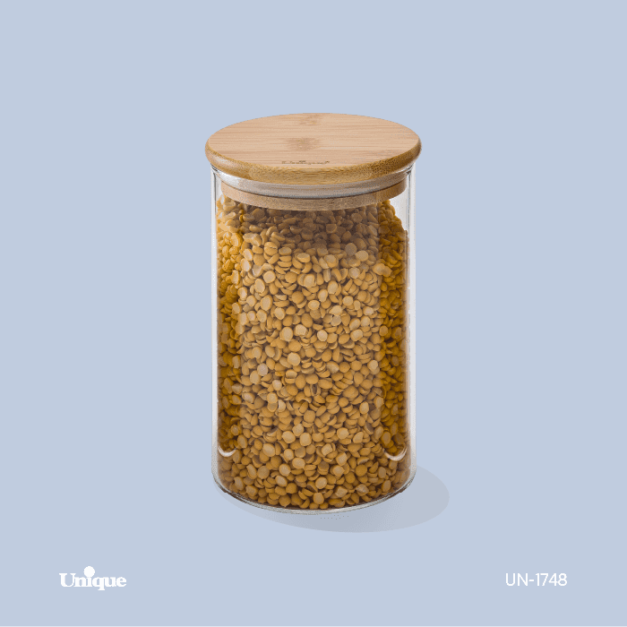 بانکه شیشه ای درب چوبی گرد 17 سانت یونیک کد UN-1748 — تصویر ۳