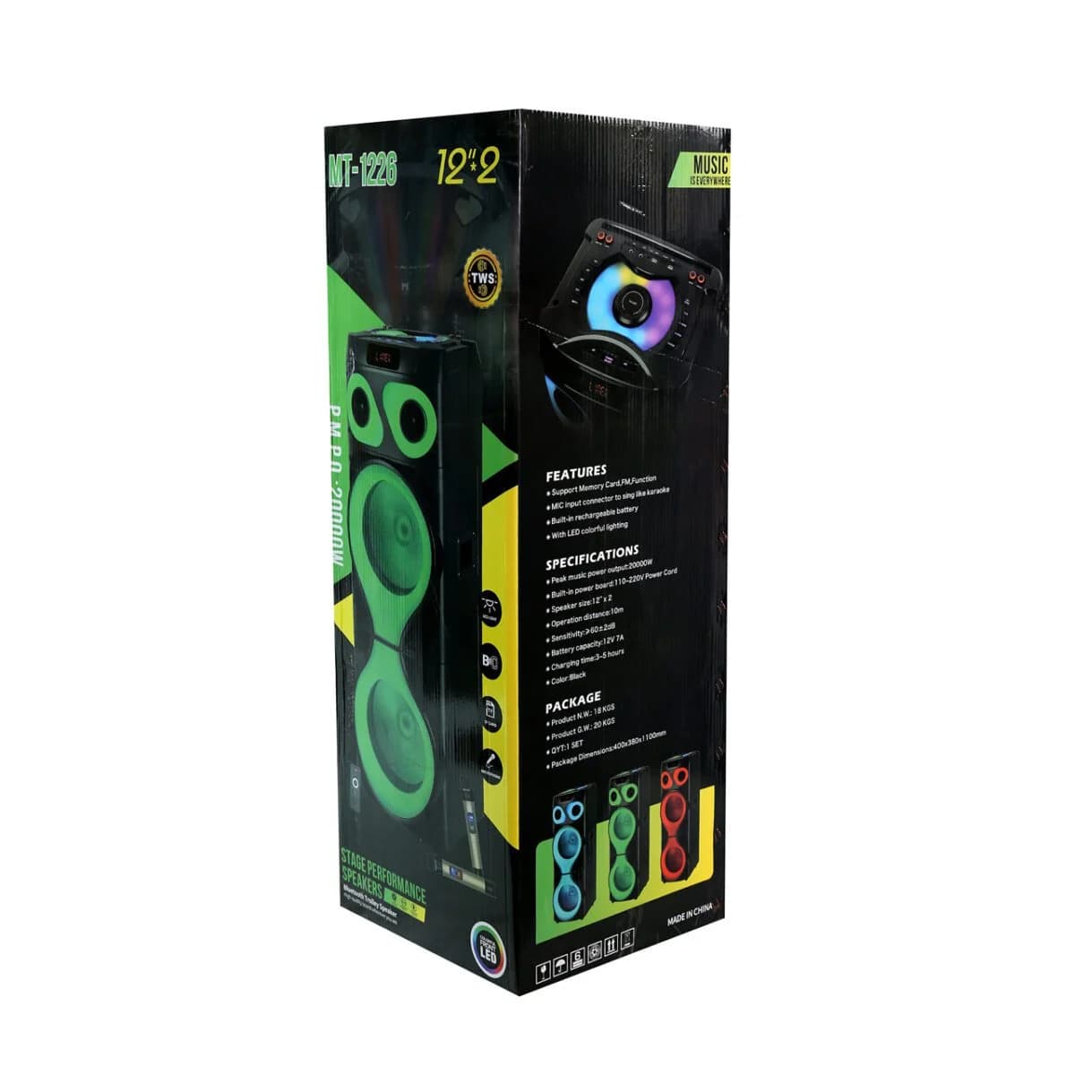 اسپیکر پارتی باکس برند MT-1226 (پس کرایه)