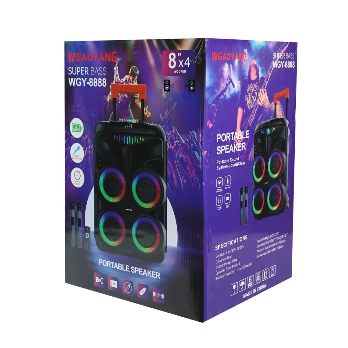 اسپیکر پارتی باکس مدل WGY-8888 (پس کرایه)