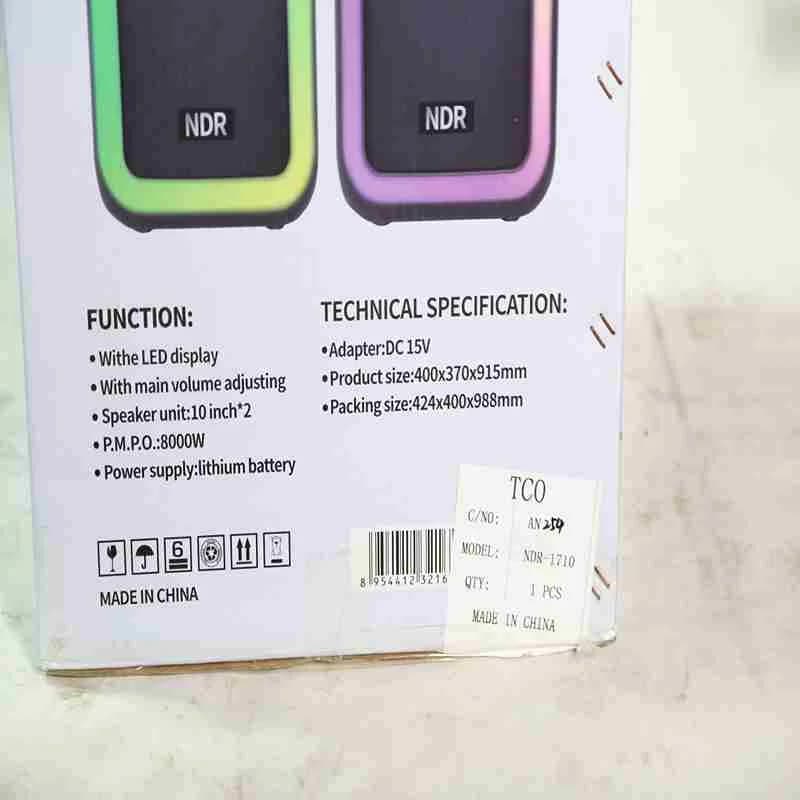 اسپیکر پارتی باکس مدل NDR-1710 (پس کرایه) — تصویر ۵