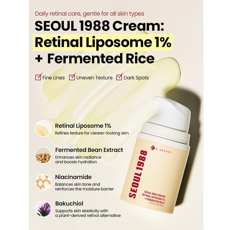 کرم ضد چروک و سفت کننده سئول 1988 | Seoul 1988 Retinol Liposome Cream — تصویر ۳